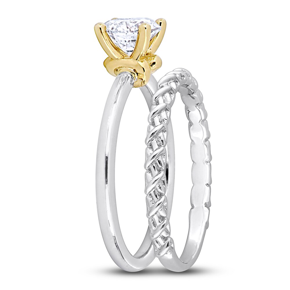 Diamond Y-Knot Bridal Set 1 ct tw Round 14K Two-Tone Gold (I/I1) 5GUzsLyH