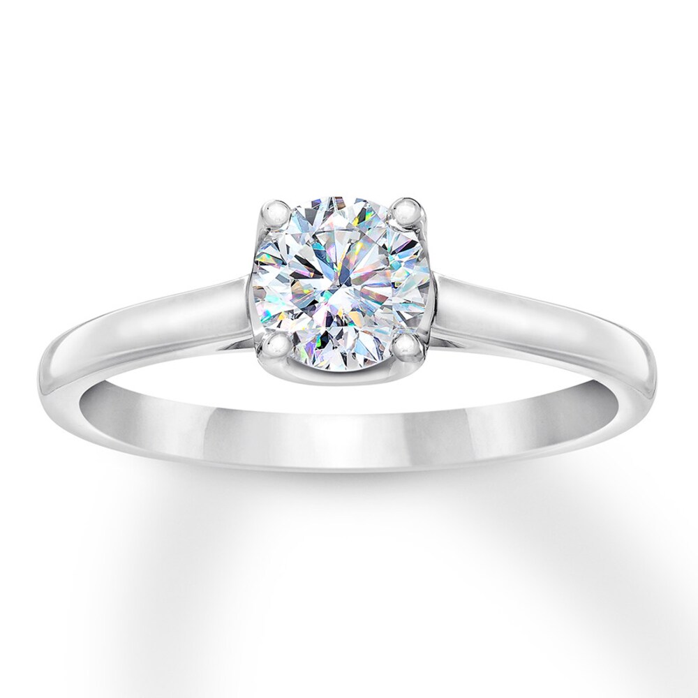 THE LEO First Light Diamond Solitaire Ring 3/4 ct 14K White Gold (I1/I) 5Q80E6Vq