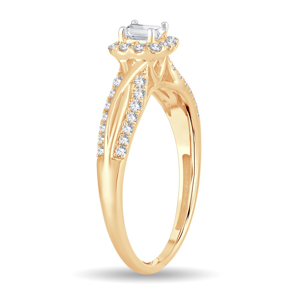 Diamond Ring 1/2 ct tw Princess 14K Yellow Gold 5WZbNoRy