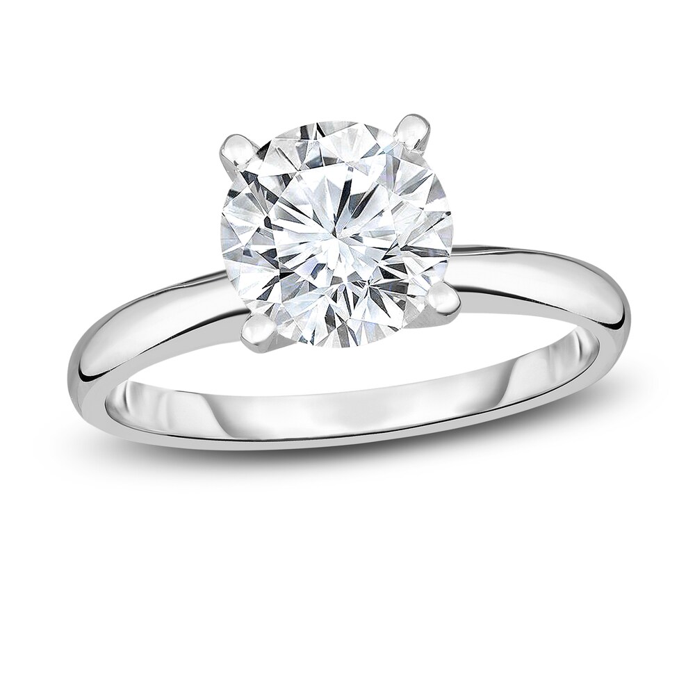 Diamond Solitaire Engagement Ring 1 ct tw Round 14K White Gold (I2/I) 5XkC1sZb [5XkC1sZb]