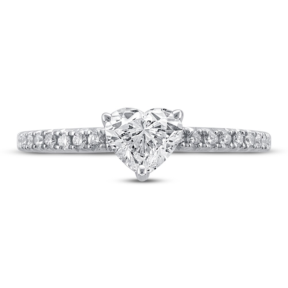 Pnina Tornai My Everything Diamond Engagement Ring 1 ct tw Heart/Round 14K White Gold 5c7C1hhN