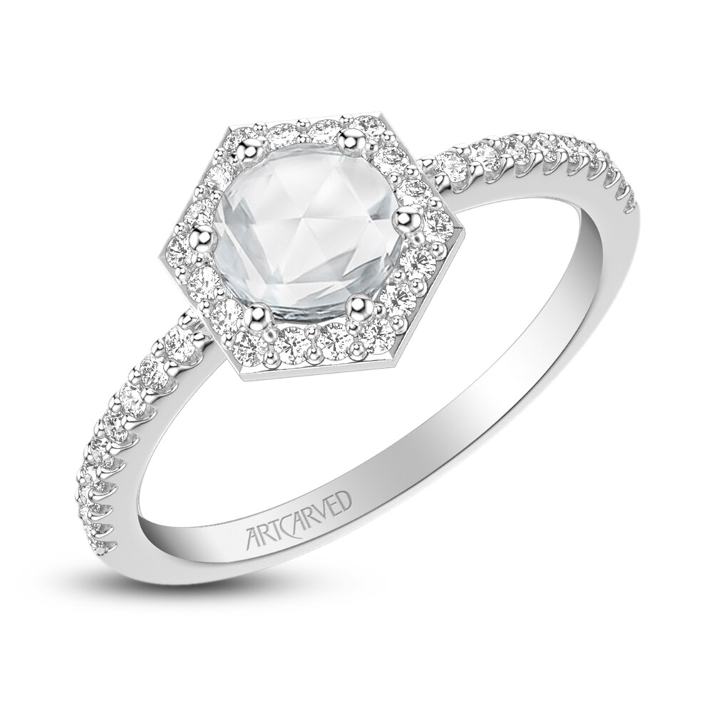 ArtCarved Rose-Cut Diamond Engagement Ring 3/4 ct tw 14K White Gold 5uD5XirU