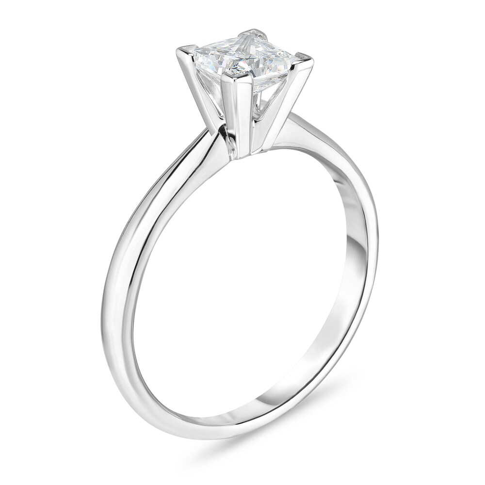 Diamond Solitaire Ring 1/3 ct tw Princess 14K White Gold (I1/I) 6310Hklu