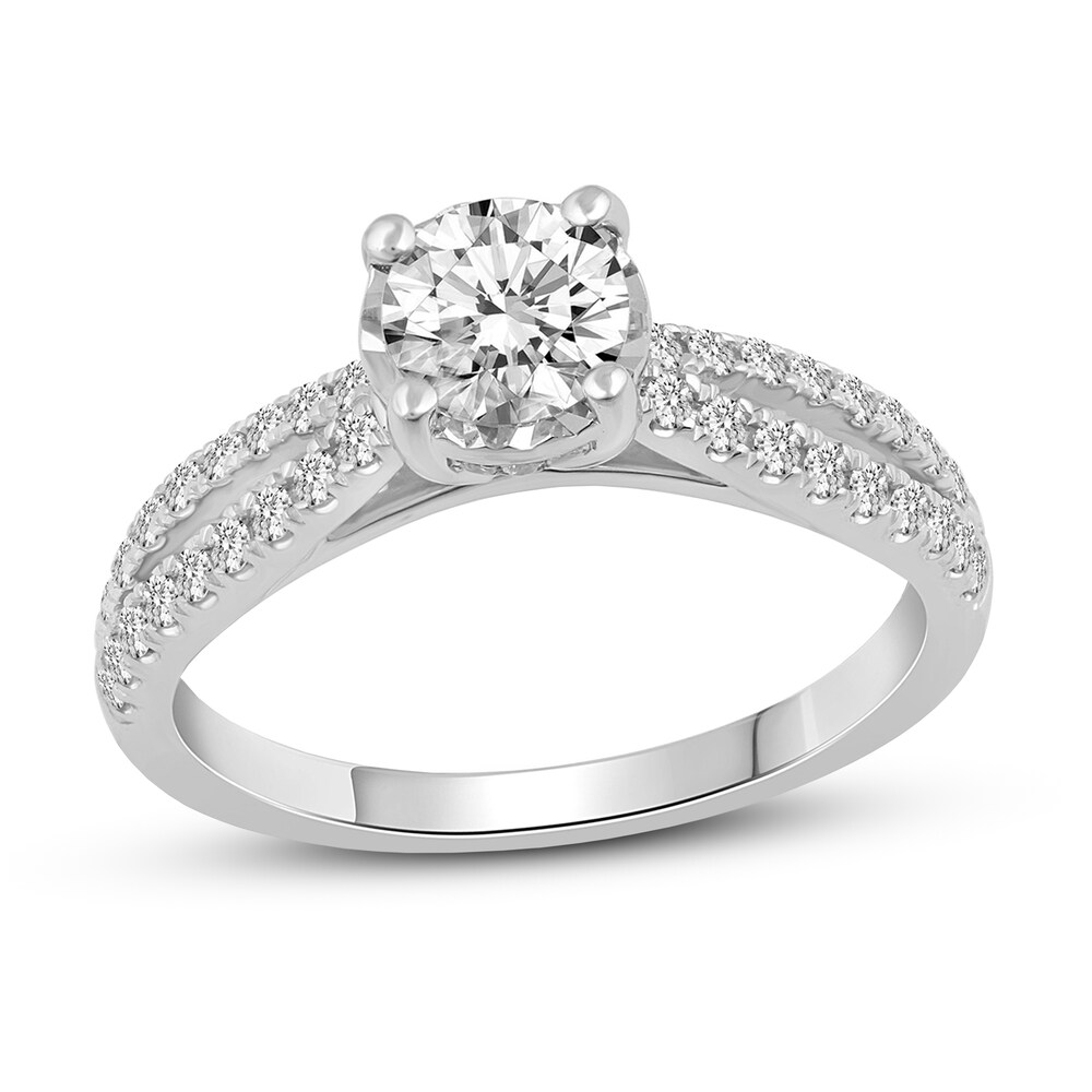 Diamond Engagement Ring 1 ct tw Round 14K White Gold 666WxIs7 [666WxIs7]