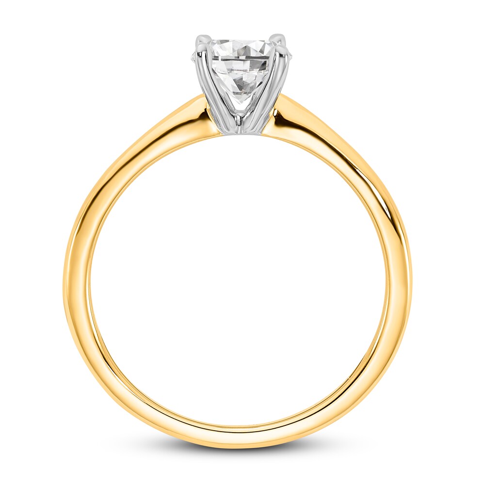 Diamond Solitaire Engagement Ring 3/4 ct tw Oval 14K Two-Tone Gold (I1/I) 6InLqxjb