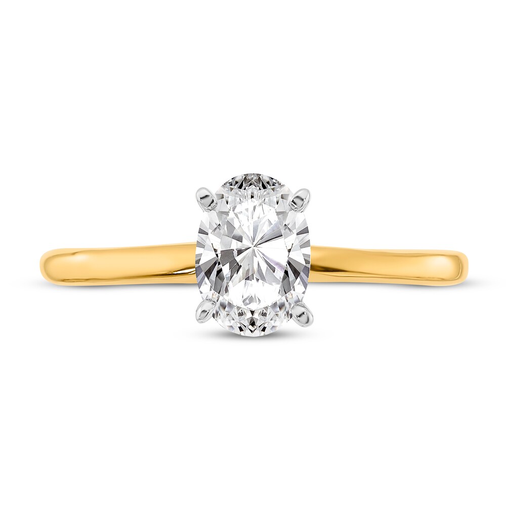 Diamond Solitaire Engagement Ring 3/4 ct tw Oval 14K Two-Tone Gold (I1/I) 6InLqxjb