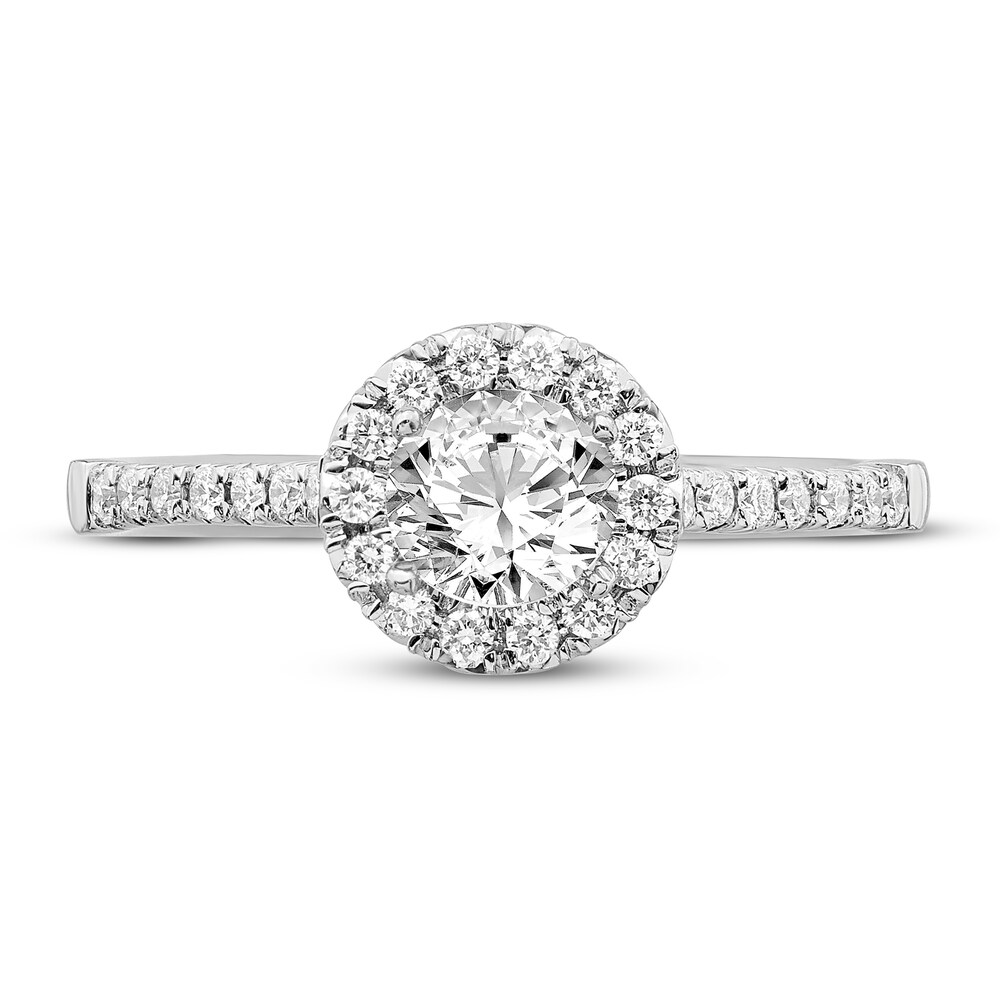 Diamond Engagement Ring 3/4 ct tw Round 14K White Gold 6L7QdroU