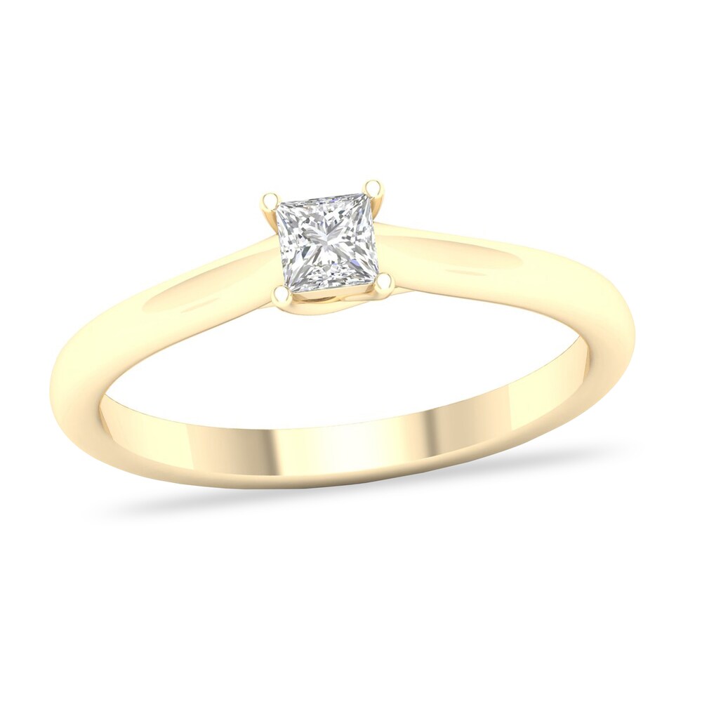 Diamond Solitaire Ring 1/4 ct tw Princess-cut 14K Yellow Gold (SI2/I) 6MttTl5m [6MttTl5m]