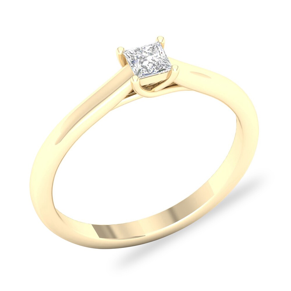 Diamond Solitaire Ring 1/4 ct tw Princess-cut 14K Yellow Gold (SI2/I) 6MttTl5m