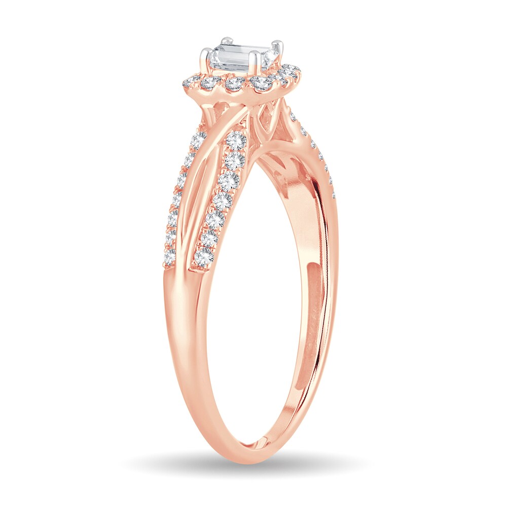 Diamond Ring 1/2 ct tw Princess 14K Rose Gold 6UBlXtxW