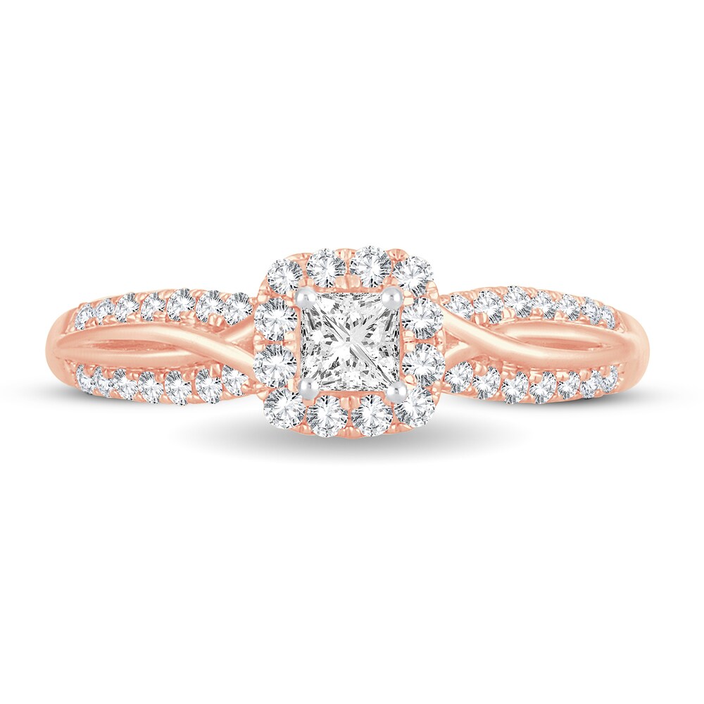 Diamond Ring 1/2 ct tw Princess 14K Rose Gold 6UBlXtxW