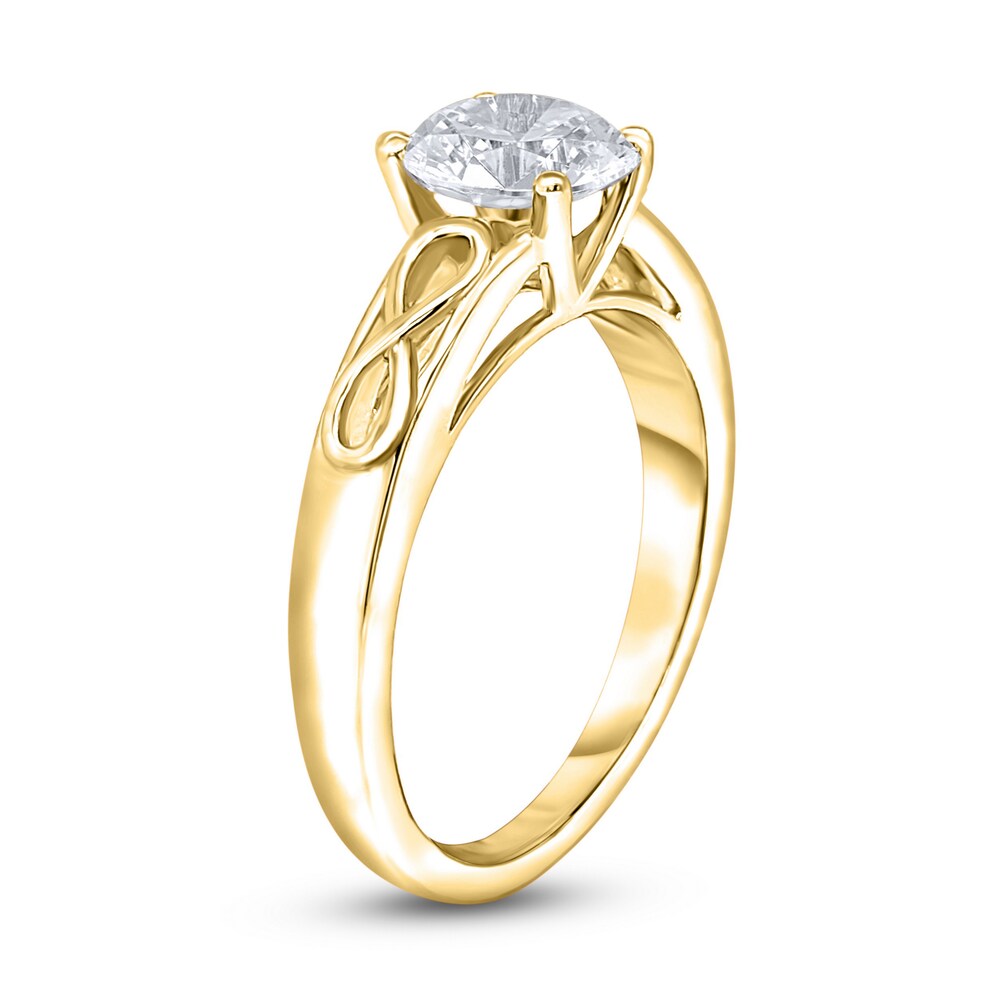 Diamond Solitaire Infinity Engagement Ring 1/2 ct tw Round 14K Yellow Gold (I2/I) 6dN95NzB