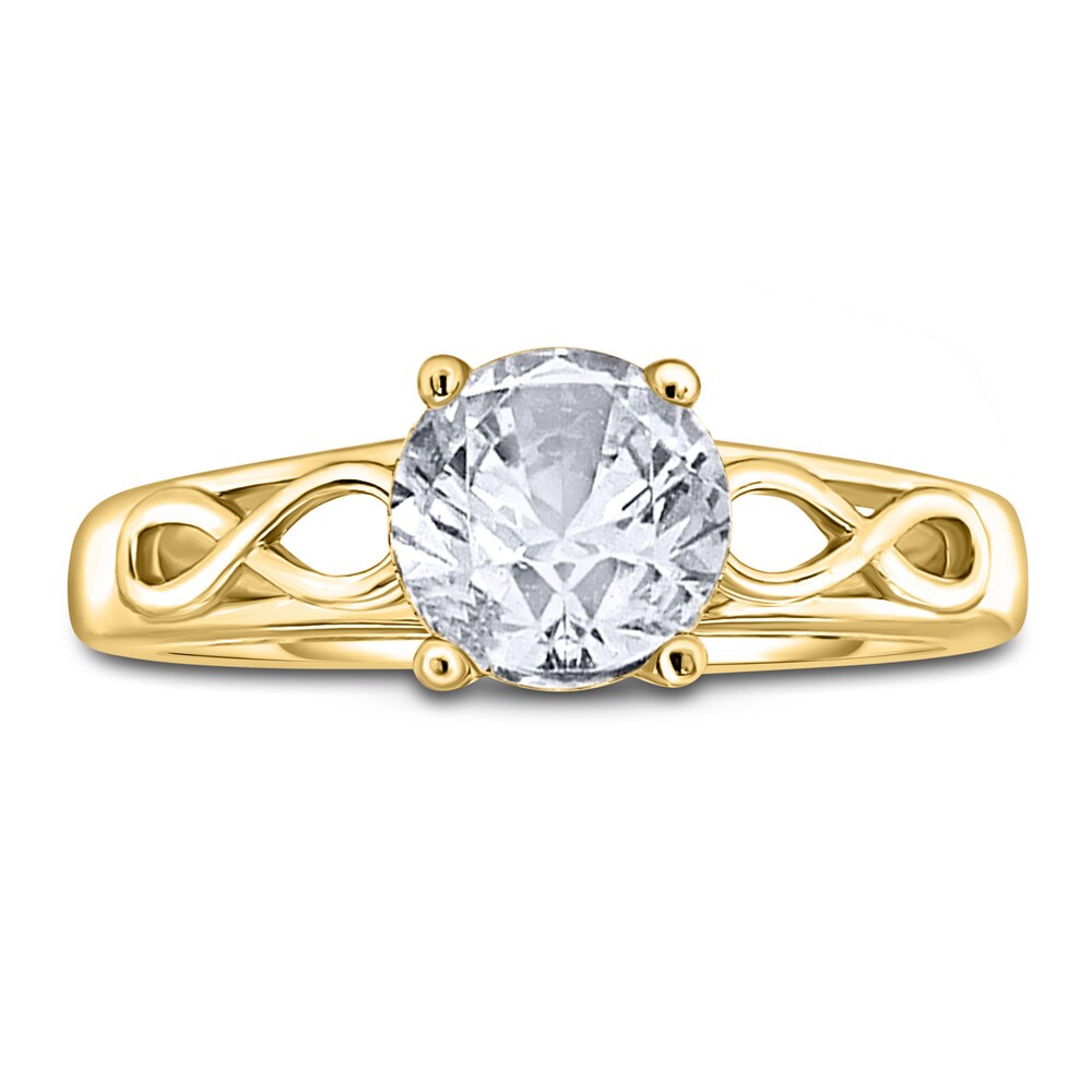 Diamond Solitaire Infinity Engagement Ring 1/2 ct tw Round 14K Yellow Gold (I2/I) 6dN95NzB