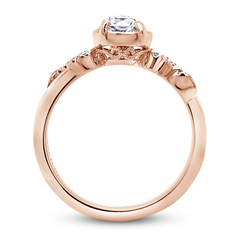 Kirk Kara Diamond Engagement Ring 1/2 ct tw Rose-cut 14K Rose Gold 6qJxMLzc