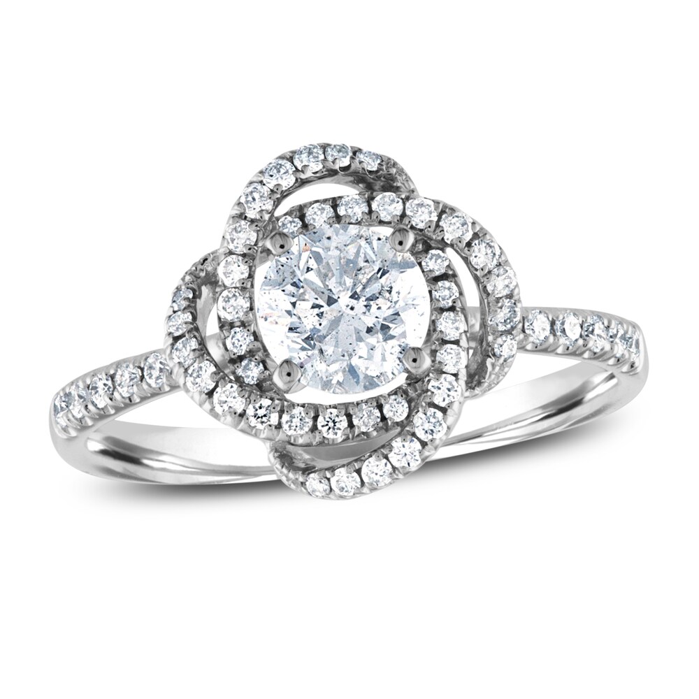 Diamond Engagement Ring 7/8 ct tw Round 14K White Gold 6tBviJJ1 [6tBviJJ1]