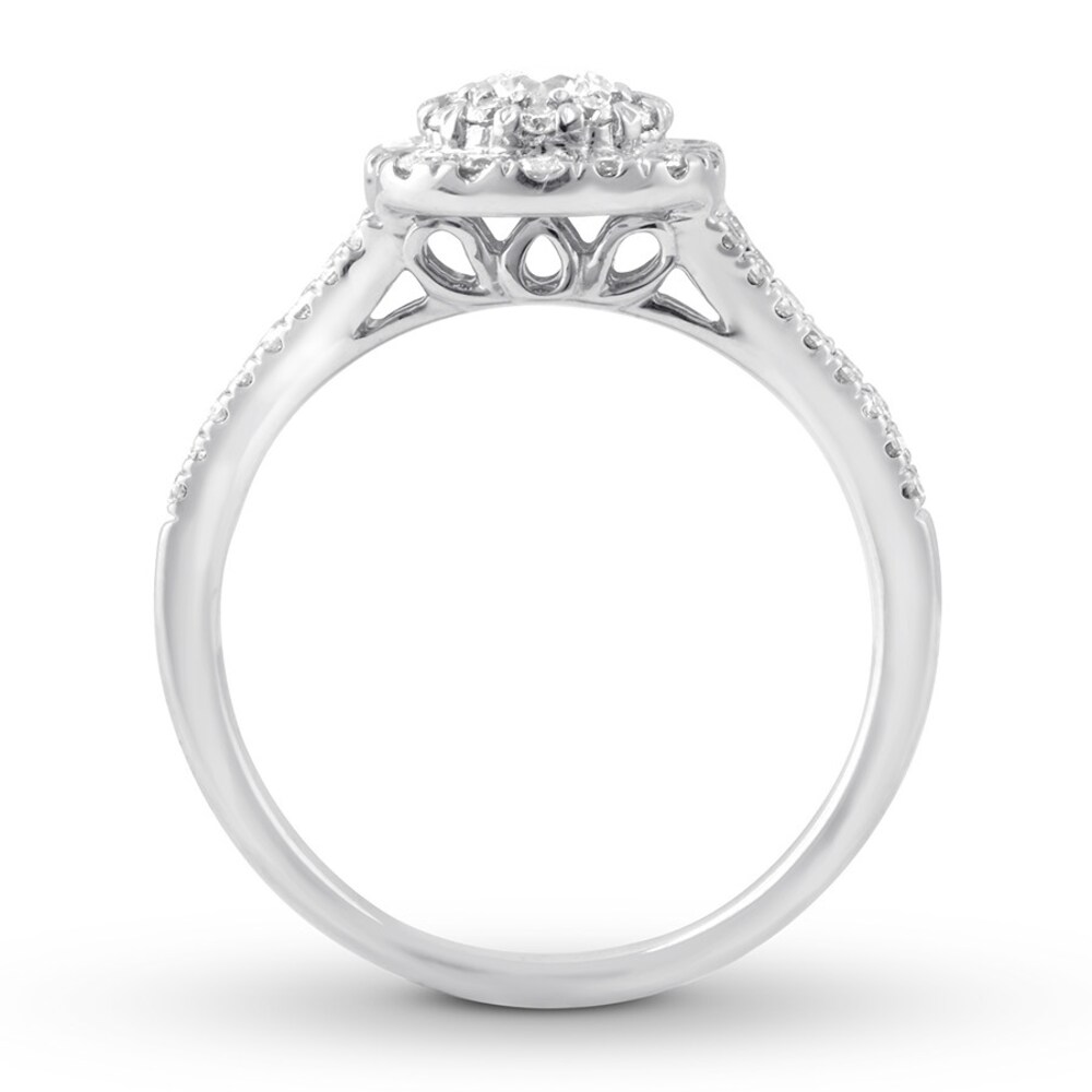 Diamond Engagement Ring 5/8 ct tw Round 14K White Gold 6tWafoKB