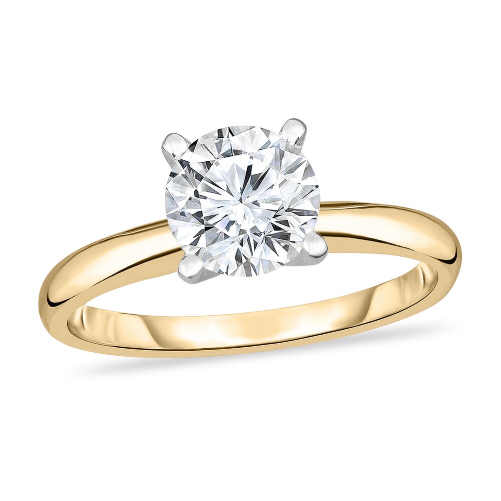 Diamond Solitaire Ring 1/2 ct tw Round 14K Yellow Gold (I1/I) 70N8fQX7 [70N8fQX7]