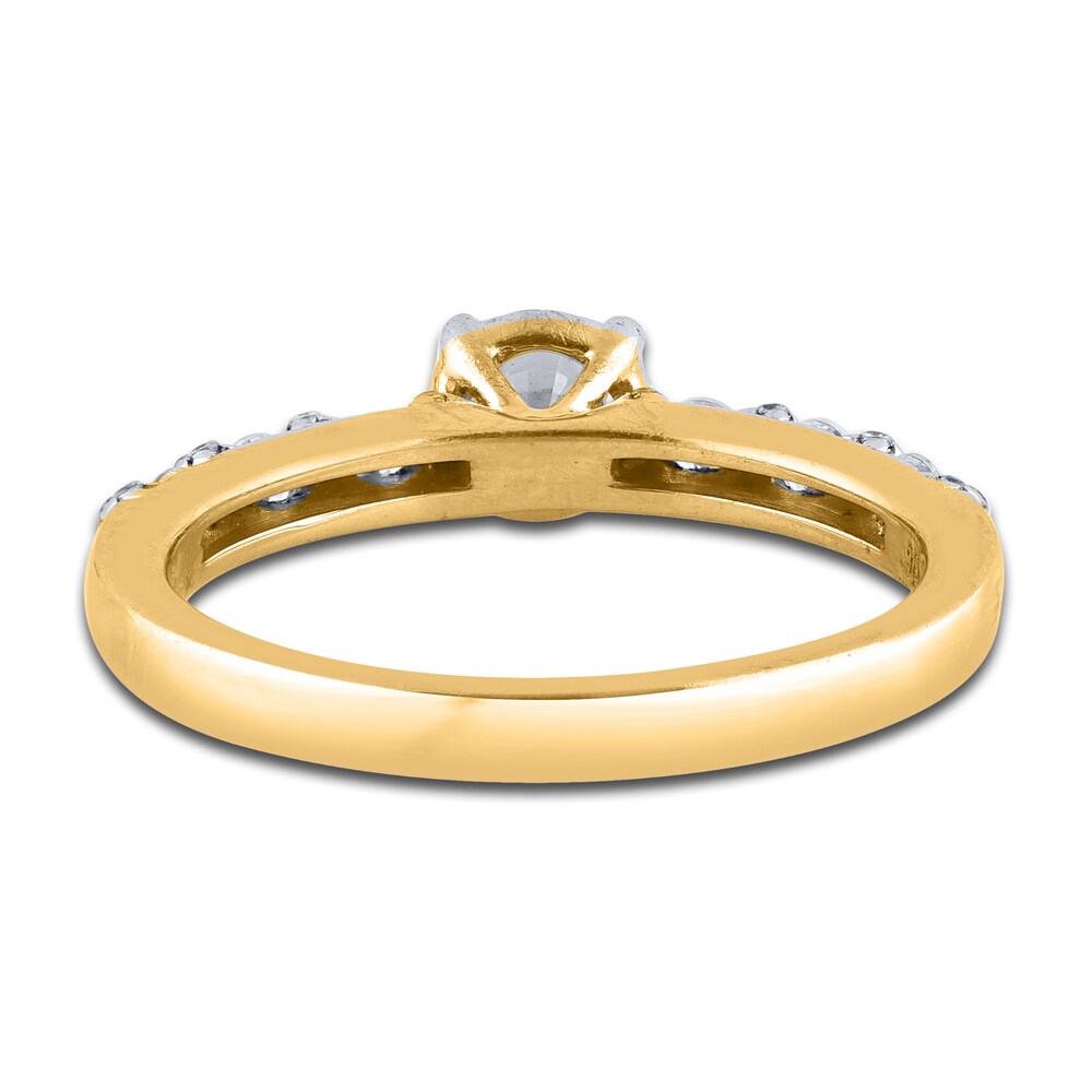 Diamond Engagement Ring 3/4 ct tw Round 14K Yellow Gold 7AbLikaz