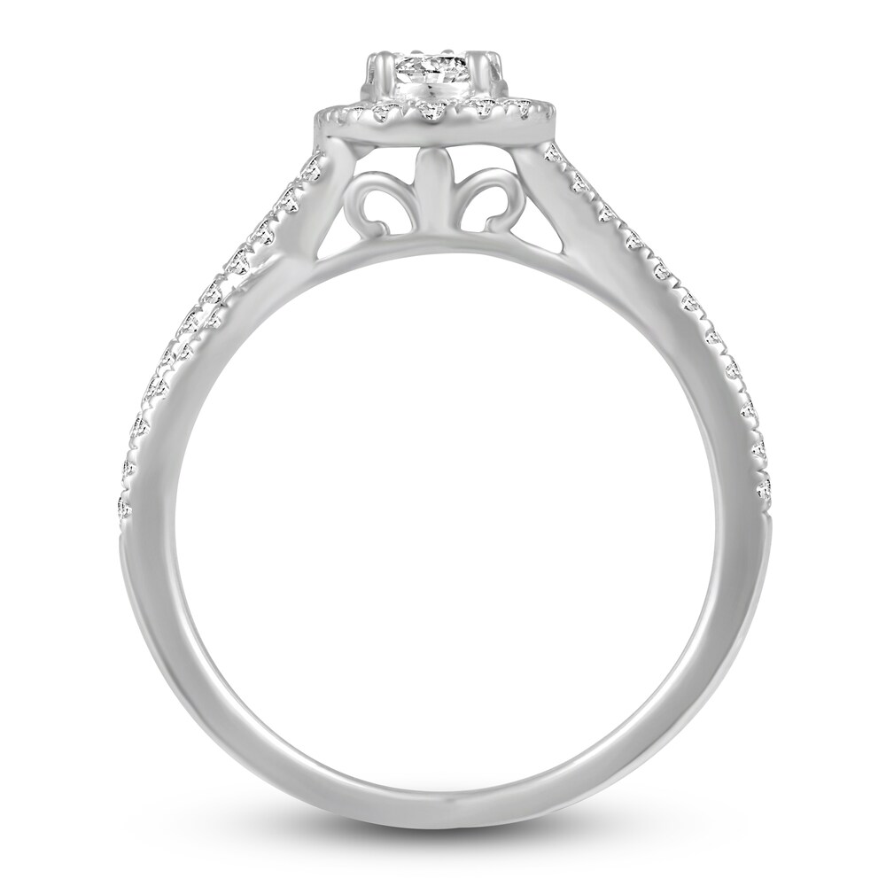 Diamond Engagement Ring 3/4 ct tw Round 14K White Gold 7O1V7j2g