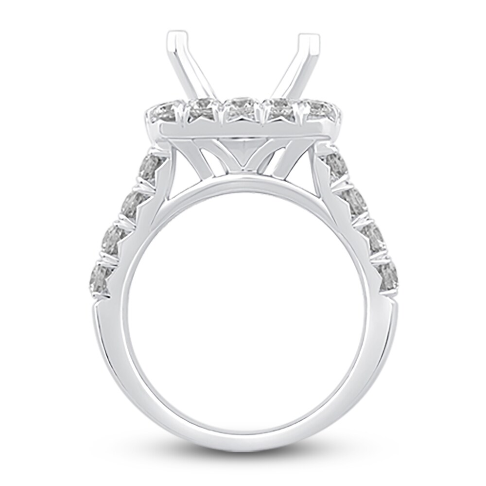 Engagement Ring 2-1/2 ct tw Princess/Round 14K White Gold 7QYpxEvI