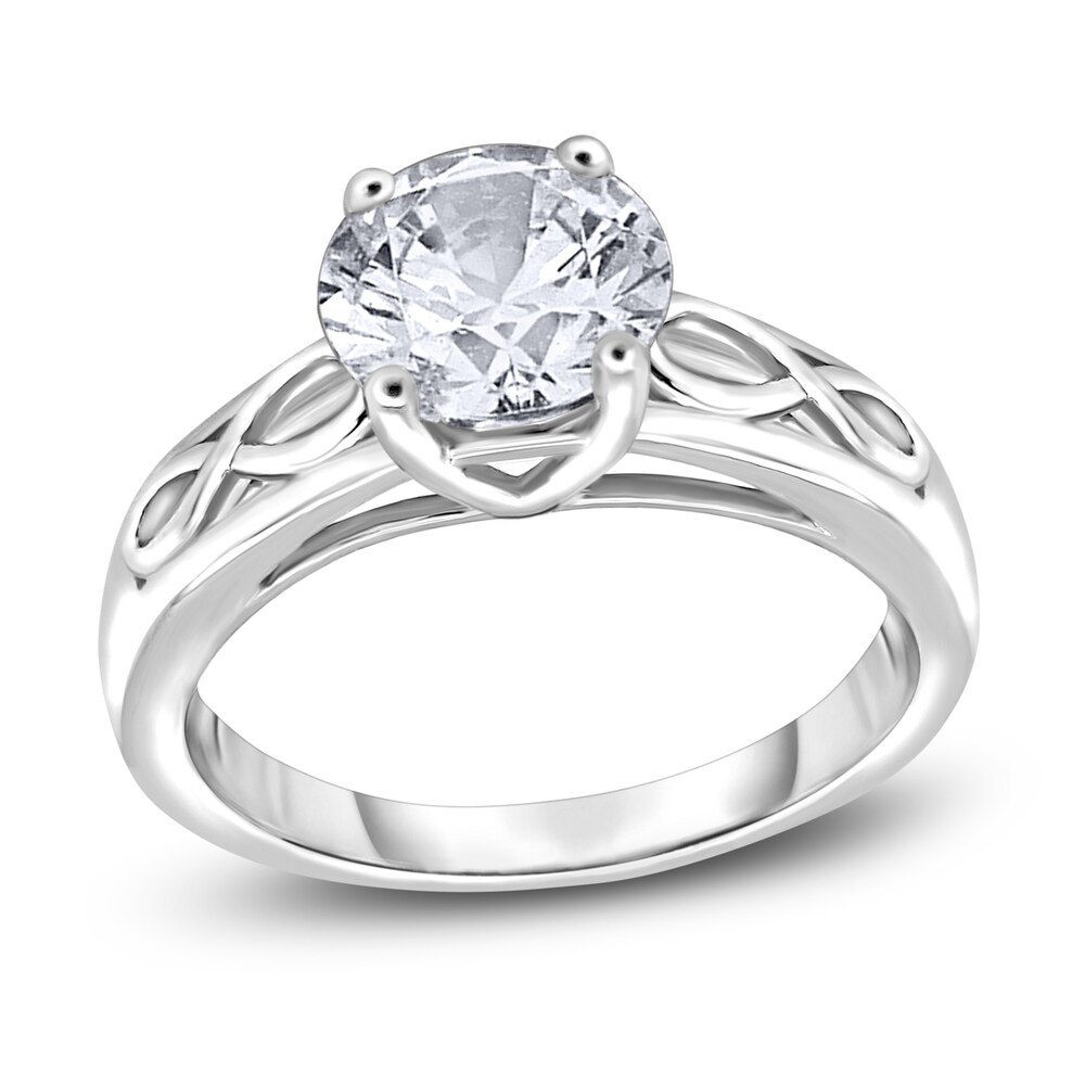 Diamond Solitaire Infinity Engagement Ring 3/4 ct tw Round 14K White Gold (I2/I) 7f5muYZv [7f5muYZv]