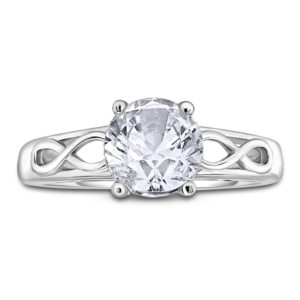 Diamond Solitaire Infinity Engagement Ring 3/4 ct tw Round 14K White Gold (I2/I) 7f5muYZv