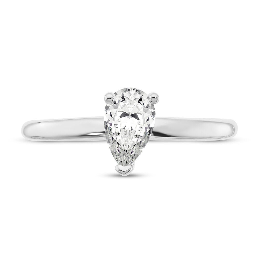 Diamond Solitaire Engagement Ring 3/4 ct tw Pear-shaped 14K White Gold (I1/I) 7vFx3D10