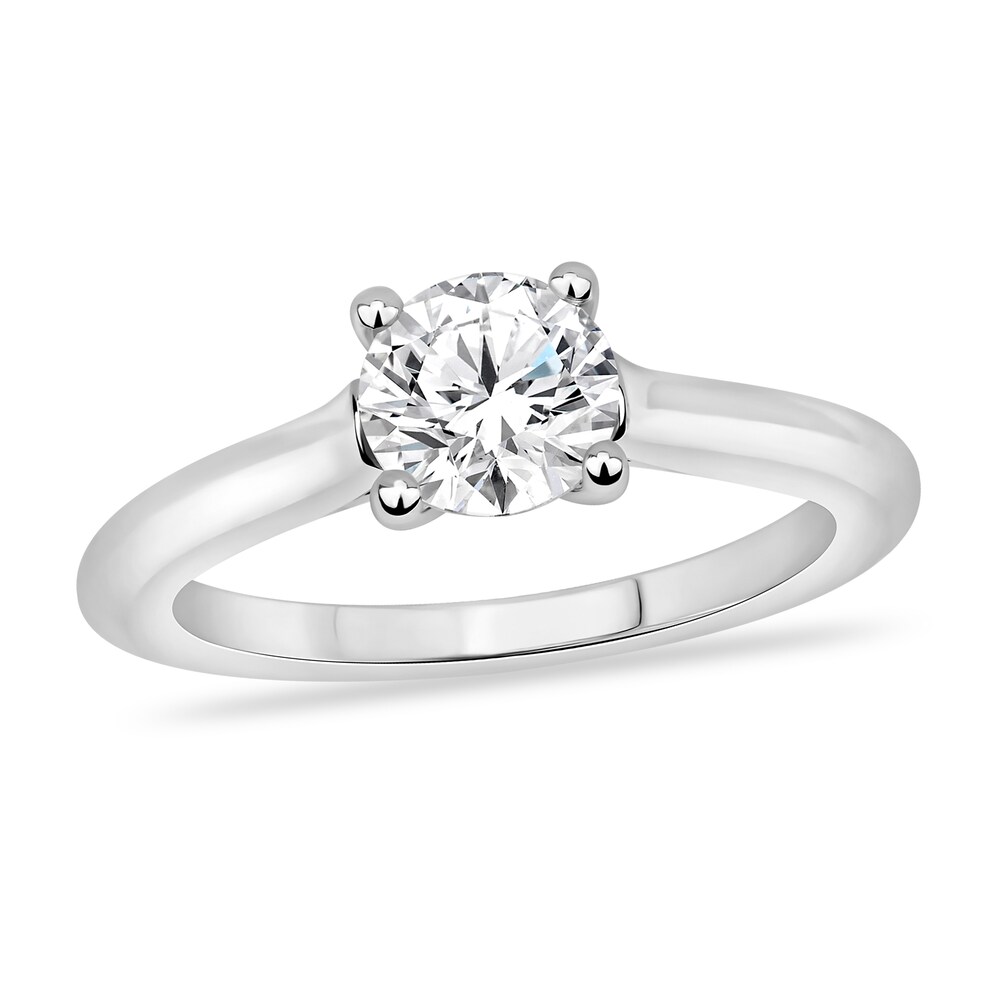 Diamond Solitaire Engagement Ring 1 ct tw Round-cut 14K White Gold (I2/I) 7wUvH9GE [7wUvH9GE]