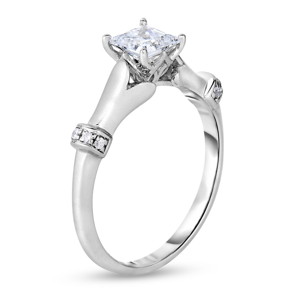 Diamond Ring 3/4 ct tw Princess/Round 14K White Gold 8GVMCooC