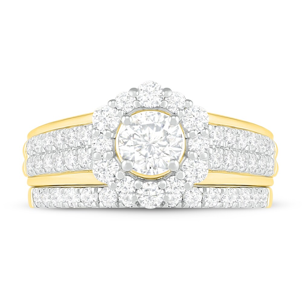 Diamond Bridal Set 1 ct tw Round 14K Yellow Gold 8bXrZHVu