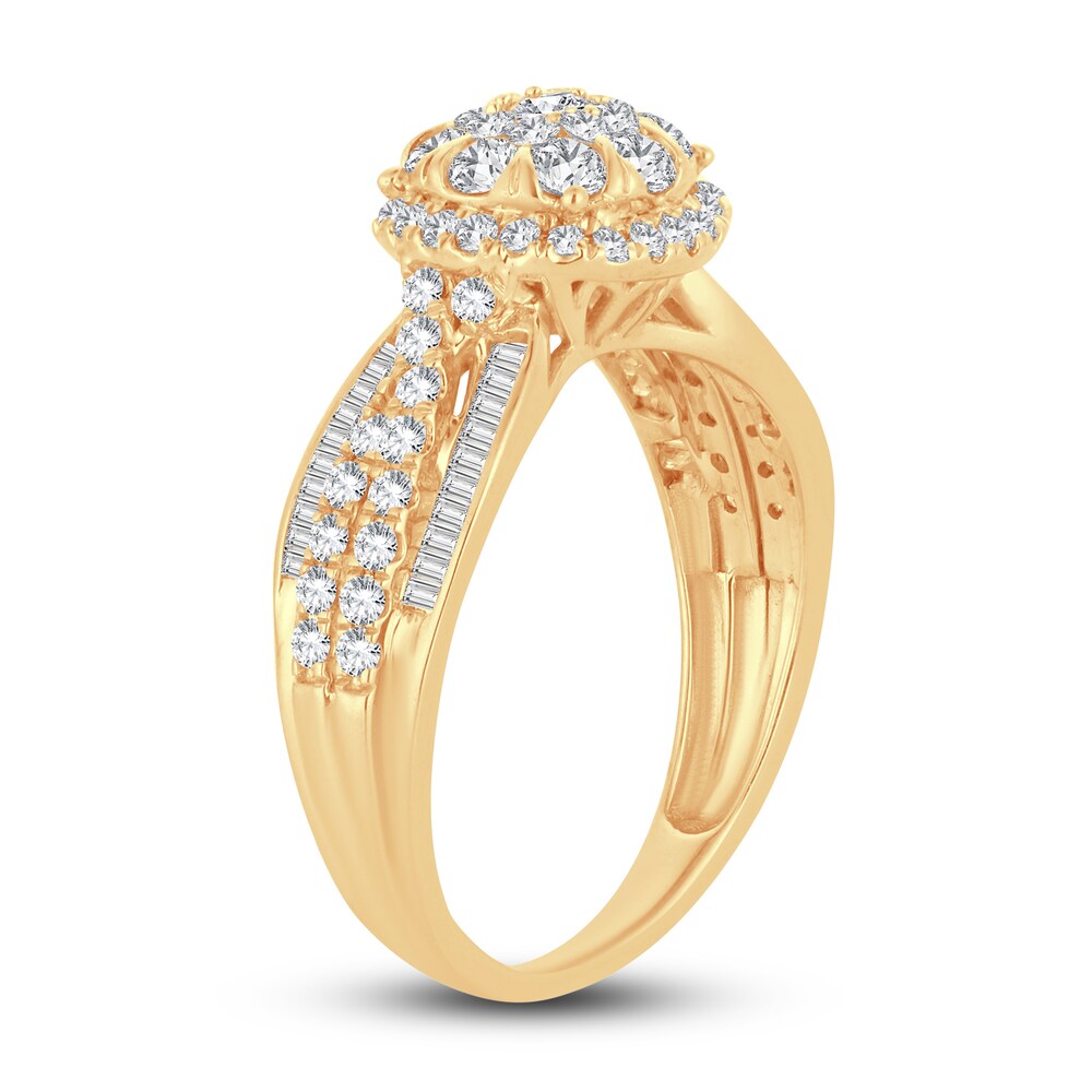 Diamond Ring 1 ct tw Round 14K Yellow Gold 8hP23zMS