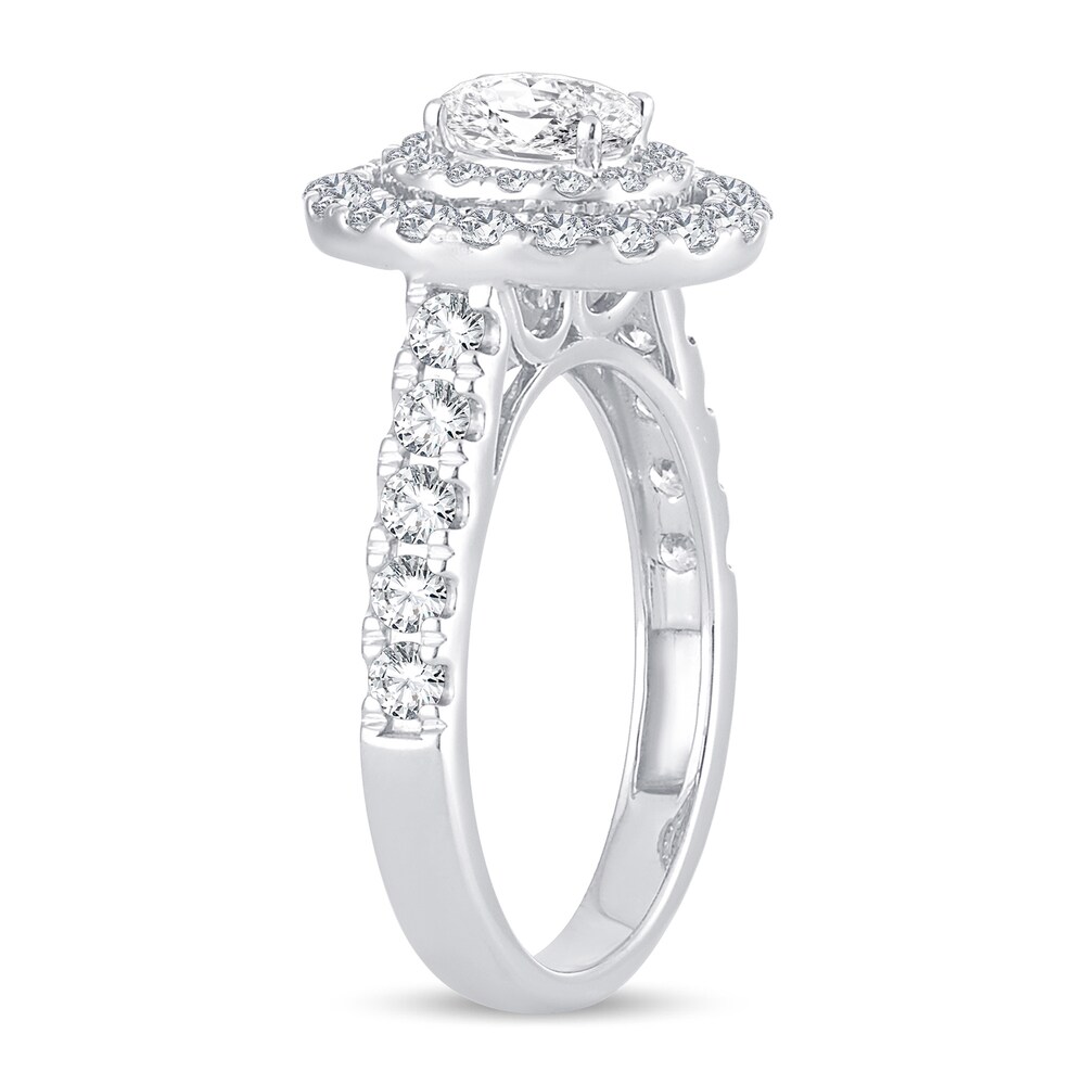 Diamond Ring 1-1/2 ct tw Oval 14K White Gold 9BzXVmow