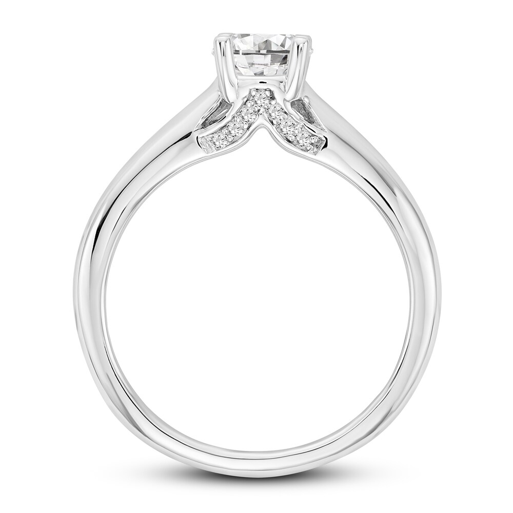 Diamond Solitaire Engagement Ring 3/4 ct tw Round 14K White Gold 9TCyckQn