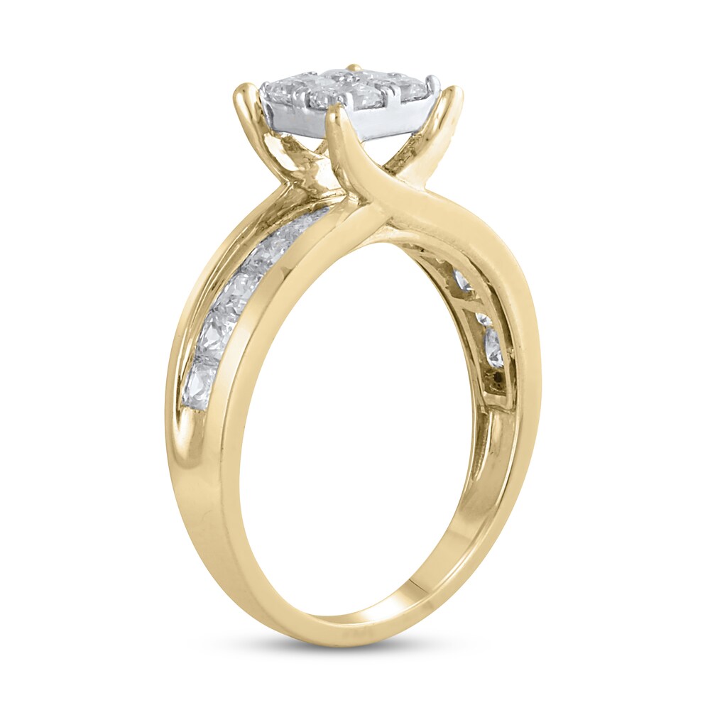 Diamond Engagement Ring 1-1/2 ct tw Round 14K Yellow Gold 9TW3V4qR