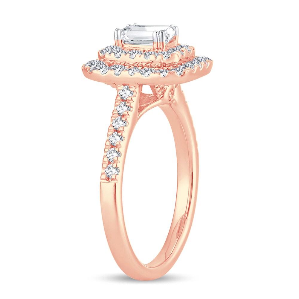 Diamond Ring 1 ct tw Emerald-cut 14K Rose Gold 9e6zqGtr