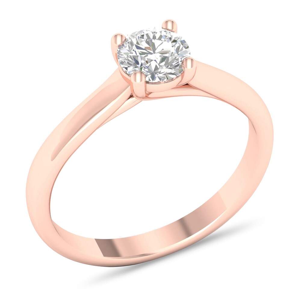 Diamond Solitaire Ring 3/4 ct tw Round-cut 14K Rose Gold (SI2/I) 9p4wyNri