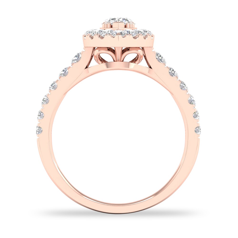 Diamond Ring 1 ct tw Round 14K Rose Gold 9yi8C3In