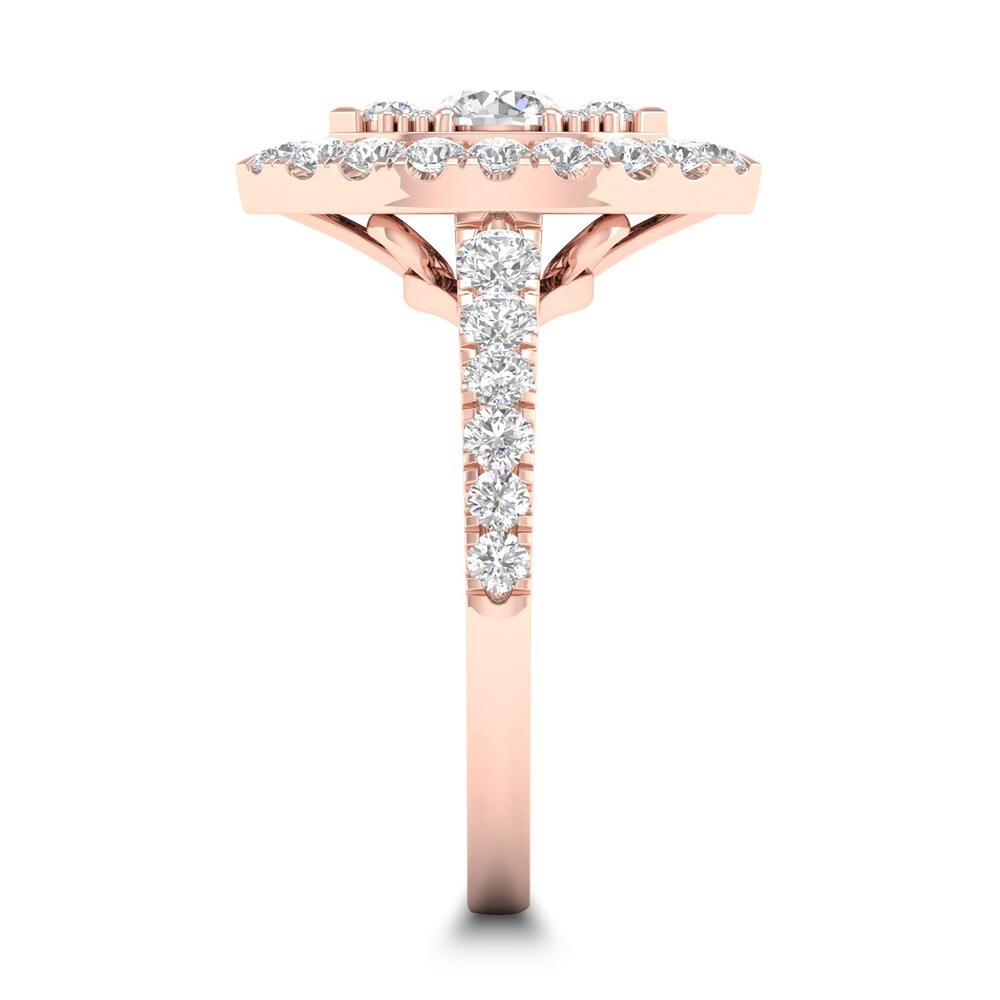 Diamond Ring 1 ct tw Round 14K Rose Gold 9yi8C3In