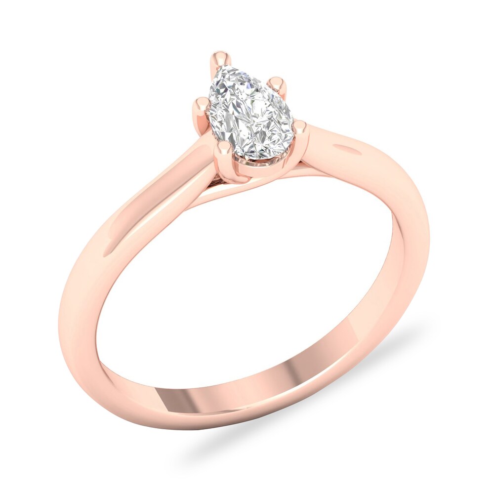 Diamond Solitaire Ring 1/2 ct tw Pear-shaped 14K Rose Gold (SI2/I) A2sWyKXW