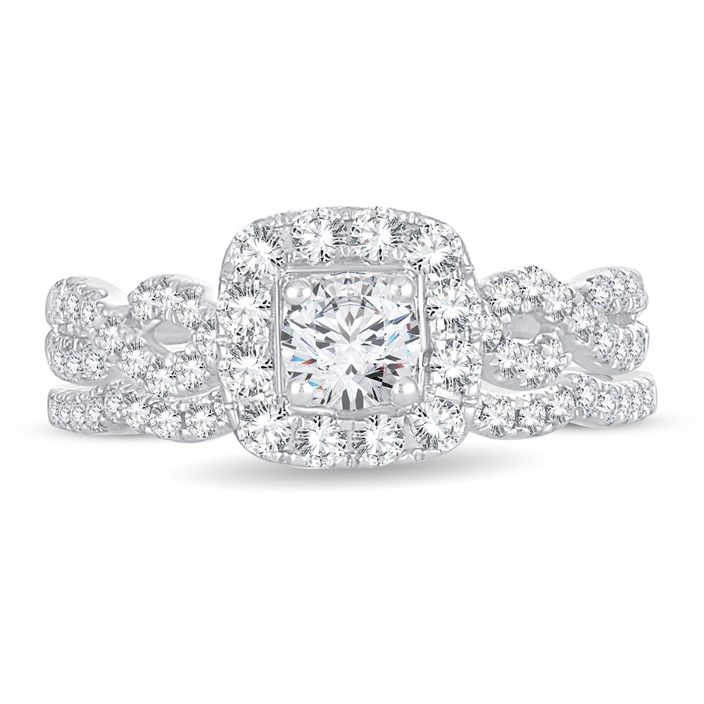 Diamond Bridal Set 1 ct tw Round 14K White Gold AGnbGvJK