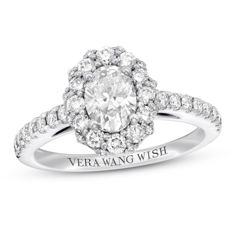 Vera Wang WISH 1-1/2 ct tw Diamond Engagement Ring 14K White Gold AP0GkHAh