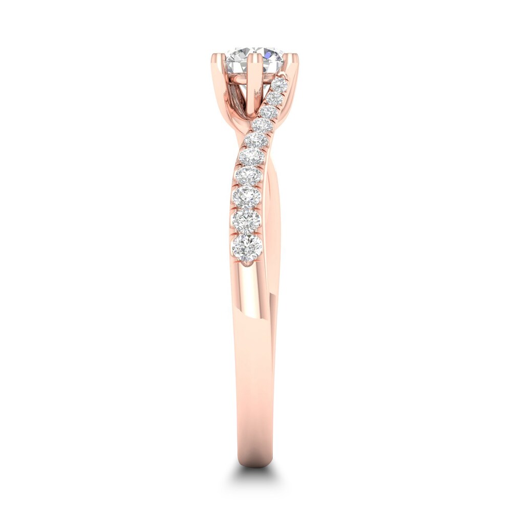 Diamond Ring 1/2 ct tw Round-cut 14K Rose Gold AQ1QcXkl