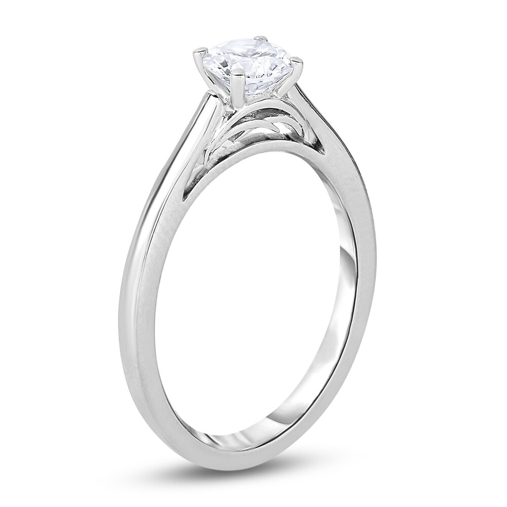 Diamond Solitaire Engagement Ring 1/4 ct tw Round 14K White Gold (I2/I) ASGaGvRK