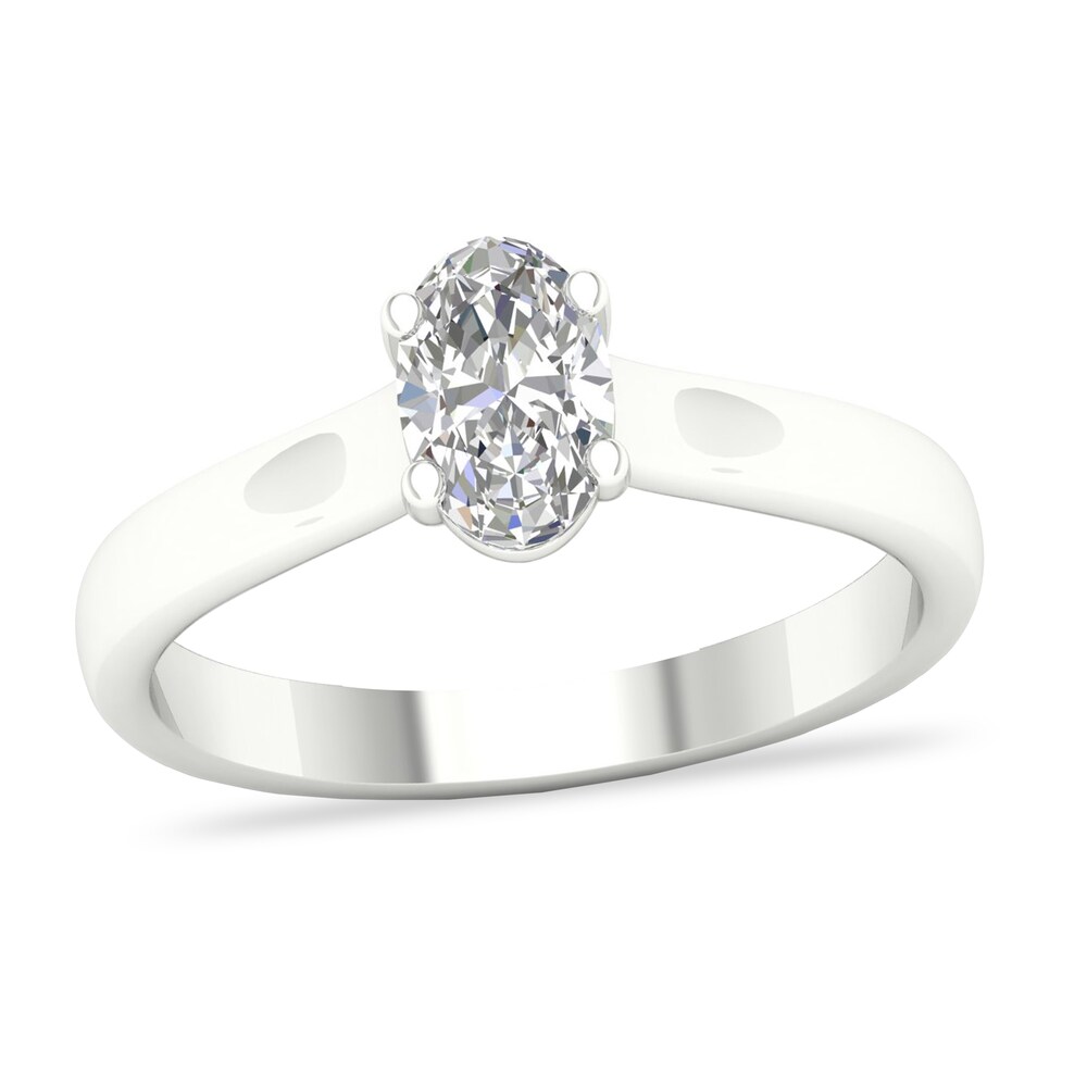 Diamond Solitaire Ring 3/4 ct tw Oval-cut Platinum (SI2/I) ASIBIhAk [ASIBIhAk]