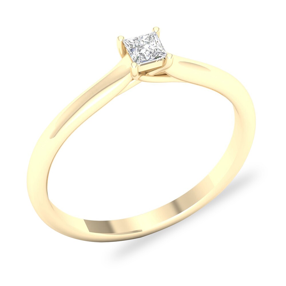 Diamond Solitaire Ring 1/6 ct tw Princess-cut 14K Yellow Gold (SI2/I) ATuaY1VS