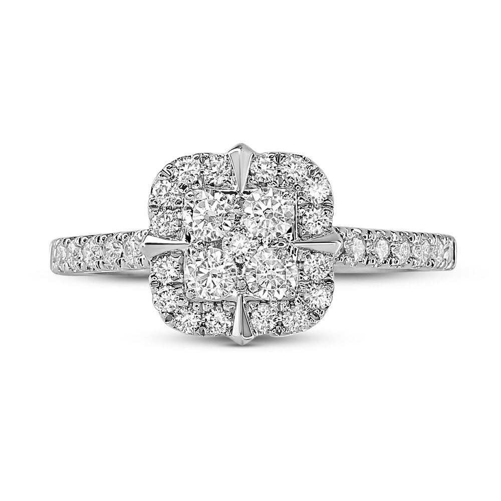 Diamond Engagement Ring 3/4 ct tw Round 14K White Gold ATz4EVq4