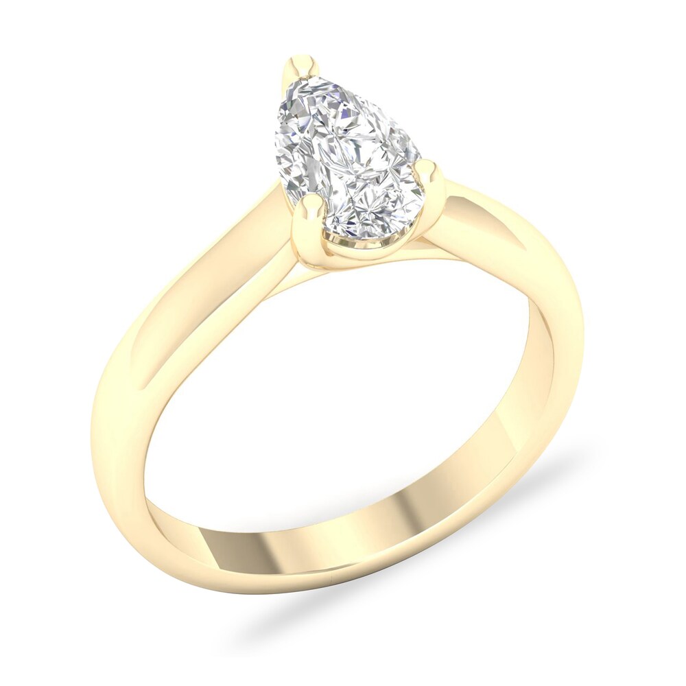 Diamond Solitaire Ring 1 ct tw Pear-shaped 14K Yellow Gold (SI2/I) AnOWxoAe