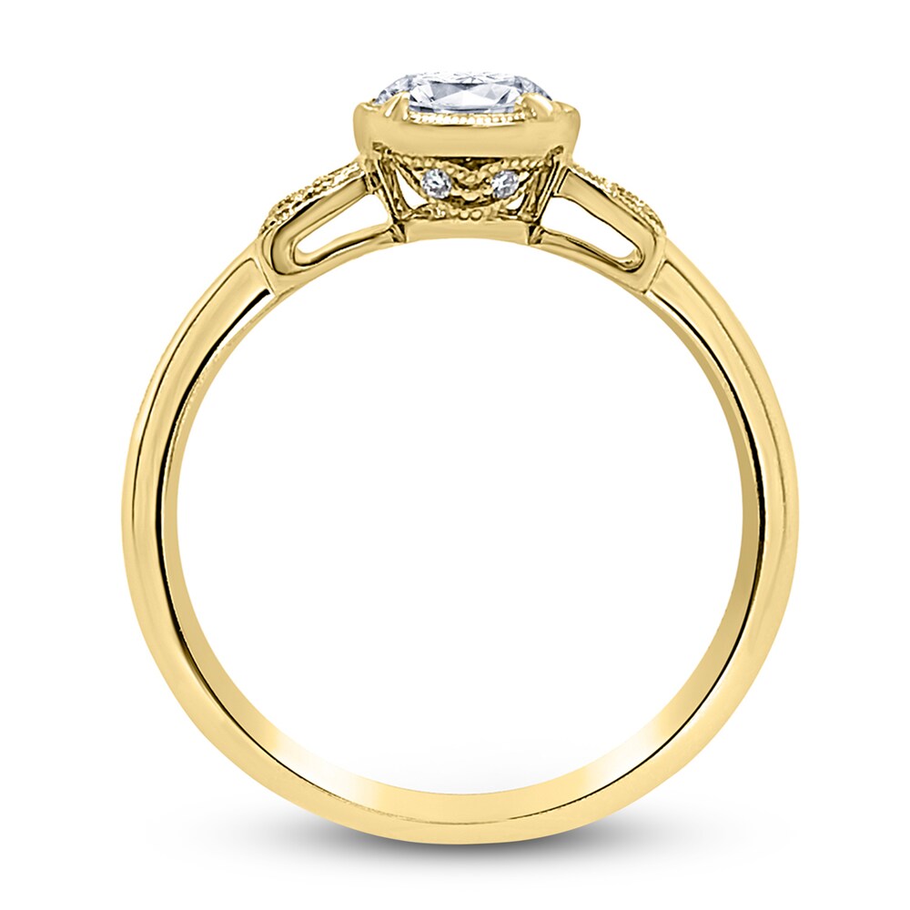 Kirk Kara Diamond Engagement Ring 1/2 ct tw Round 14K Yellow Gold AoLVimXr