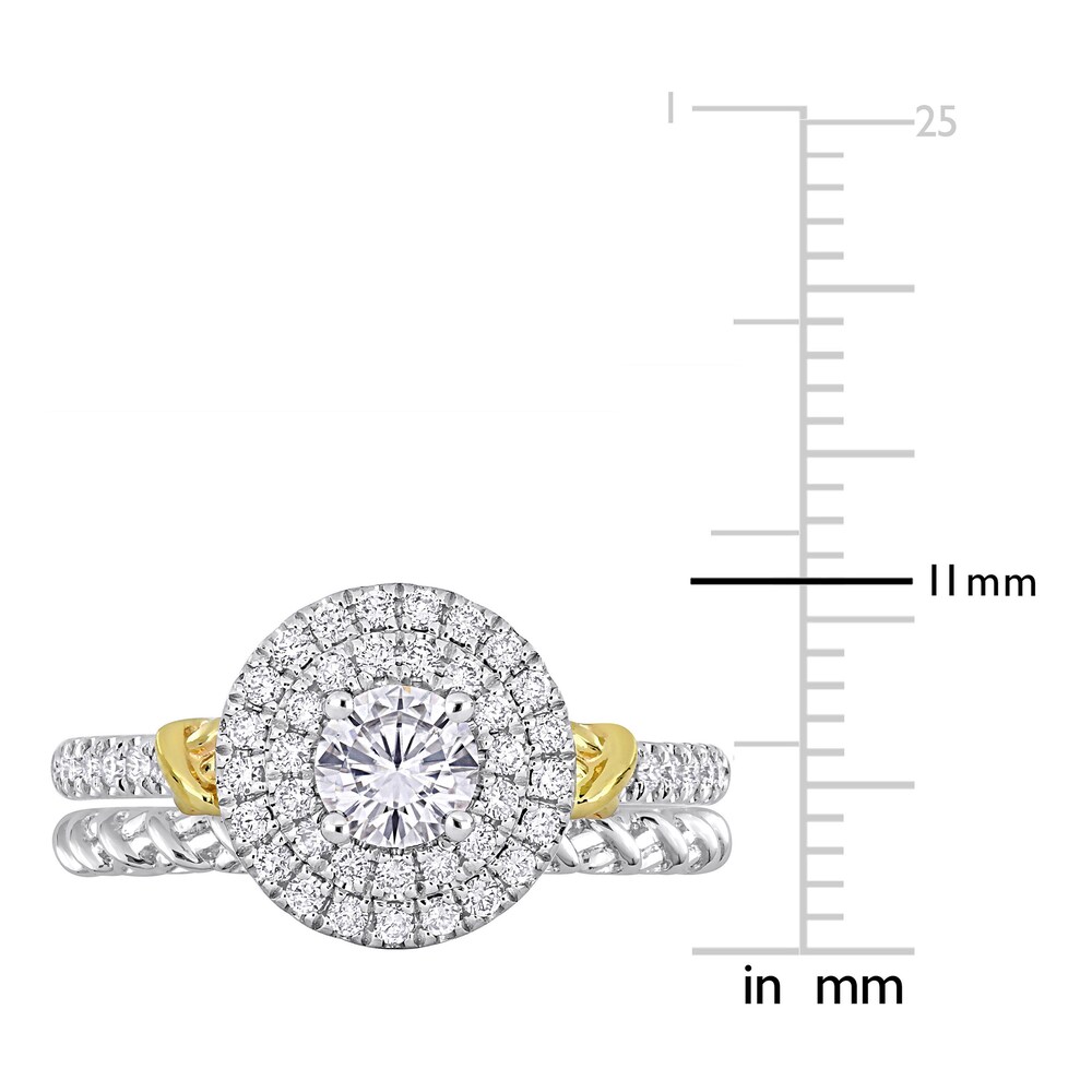 Diamond Y-Knot Bridal Set 7/8 ct tw Round 14K Two-Tone Gold AsSm2I7s