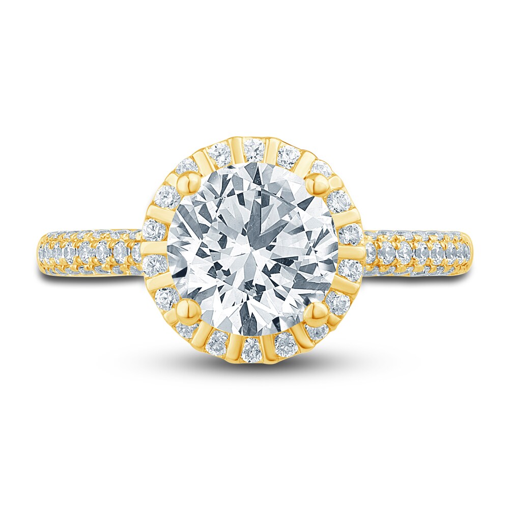 Pnina Tornai Lab-Created Diamond Engagement Ring 2-1/2 ct tw Round 14K Yellow Gold B6SbRkoW